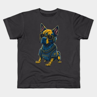 Kawaii Cute Sci Fi Cartoon Dog Design Kids T-Shirt